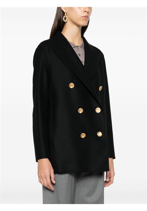 Black double-braested wool peacoat Harris wharf london - women HARRIS WHARF LONDON | A2344MLK199